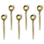 Cucharas de postre LUXURY GOLD acero inoxidable set x6 unid.