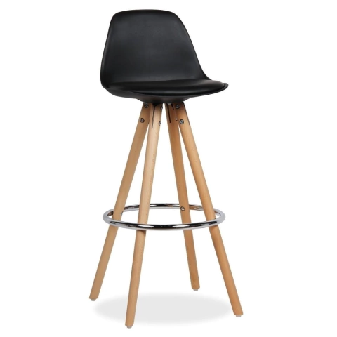 Banqueta Tulip Tripode Pata Madera