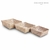 Cestos de guardado fibra natural blanco set x3 CONCEPTO 23x23x7cm.