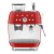 MAQUINA DE CAFE ESPRESSO MANUAL CON MOLINILLO SMEG - ROJA en internet