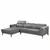 Sofa esquinero GINO USB light grey corner