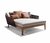 Camastro doble en cuerda y madera con almohadones Sunbrella ® - comprar online