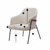 Sillon JACK tapizado beige chenille base metalica - comprar online