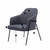 Sillon JACK tapizado gris oscuro chenille base metalica - comprar online