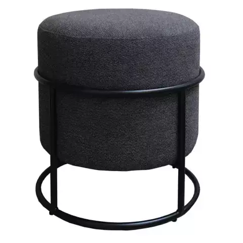 Puff PARKER redondo apilable de hierro y tela - comprar online