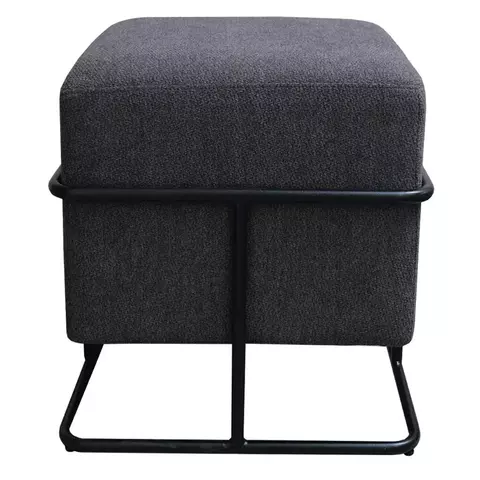 Puff PARKER cuadrado apilable de hierro y tela - comprar online