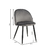 Silla THEA pana dark grey base negra - comprar online