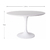 Mesa redonda TULIP laca blanca base central 1,00 m. - comprar online