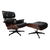 Sillon MILLER Nogal y negro con ottoman