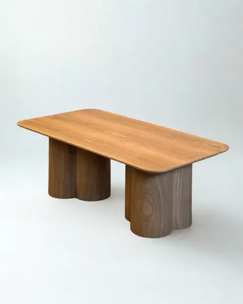 MESA GAIA OVALADA DE MADERA 200x100cm - comprar online