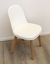 Silla VITA ecocuero blanco base madera - comprar online