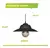 LAMPARA COLGANTE FERROLUX C-136n/t NEGRO CHAPA E-27 32cm - Schiavo Electricidad
