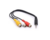 Cable Miniplug 3.5mm A 3 Rca Hembra 0,30 Mts LCD Led TV (Art.CAB141)