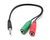 Cable Adaptador Miniplug 3.5 Auricular Micrófono Pc Ps4 Xbox - Reforzado (Art.CAB124)