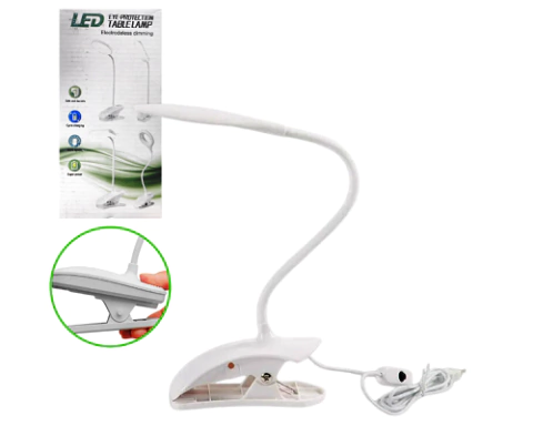 Lampara Clip LED - Sin batería (funciona enchufada)
