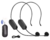 Kit 2 Micrófono Inalámbrico Vincha Recargable Miniplug + Plug Color Negro