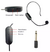 Kit 2 Micrófono Inalámbrico Vincha Recargable Miniplug + Plug Color Negro en internet