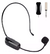 Imagen de Kit 2 Micrófono Inalámbrico Vincha Recargable Miniplug + Plug Color Negro