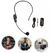 Kit 2 Micrófono Inalámbrico Vincha Recargable Miniplug + Plug Color Negro - tienda online