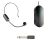 Micrófono Inalámbrico Vincha Recargable Miniplug + Plug Color Negro