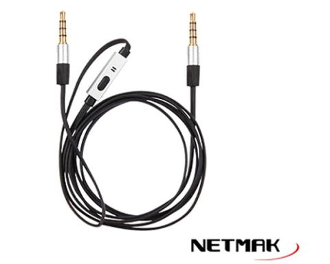 Cable auxiliar con manos libres - 3.5 A 3.5 Netmak Nm-mic15 - comprar online
