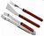 Set Para Asado Cuchillo Mango Madera Tenedor Y Pinza - comprar online