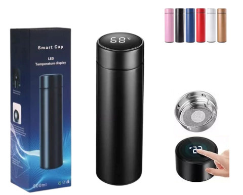 Termo Botella Térmica 500 cc. Sensor Temperatura - Acero Inox. - comprar online