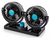 Mini Ventilador Doble 4 Pulgadas 360° 5 Aspas Para 12v/24v