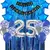 Set celebración decoracion azul y plata