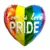 Globo corazon love is love 45 cm x 50 u