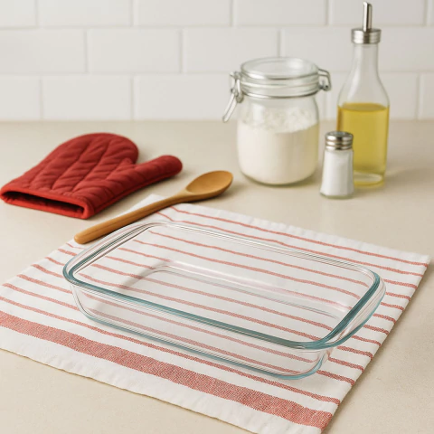 Fuente rectangular vidrio borosilicato 2,2l