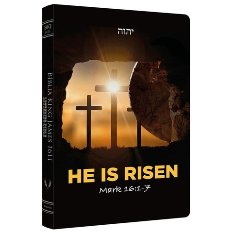 BÍBLIA SAGRADA KING JAMES - ULTRA FINA LETTERING - HE IS RISEN - BV BOOKS