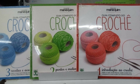 CONJUNTO GUIA CROCHE - CONTÉM 3 LIVROS - ABRIL