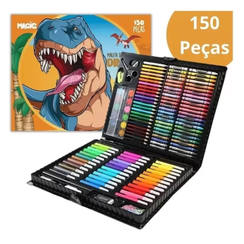CONJUNTO PARA USO ESCOLAR DINOS - 150 PEÇAS - MAGIC
