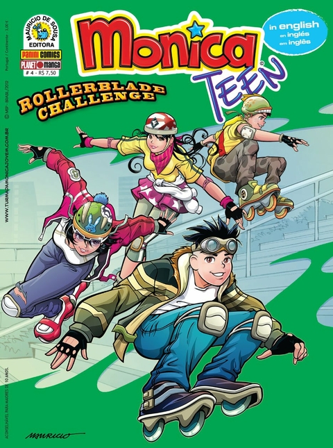 MONICA TEEN - VOL. 04 - ROLLERBLADE CHALLENGE - EM INGLÊS - PANINI