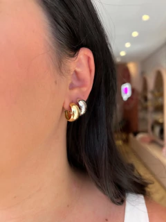 Brinco Argola Dupla Dois Banhos P