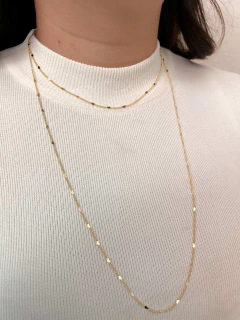 Colar Duplo Mini Coraçõezinhos - comprar online