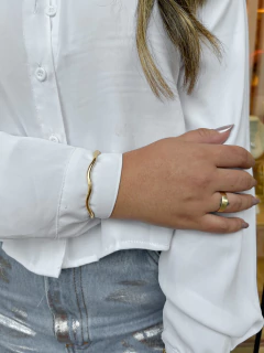 Bracelete Ondulado Dourado - comprar online