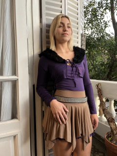 FALDA BICHA CAMEL - comprar online