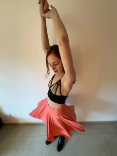 FALDA BICHA SALMÓN DEADSTOCK - tienda online