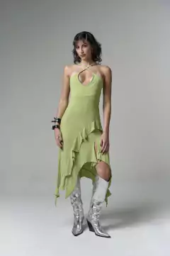 VESTIDO ICONICA DEADSTOCK VERDE - comprar online