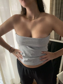 STRAPLESS BASICO GRIS MELANGE - tienda online