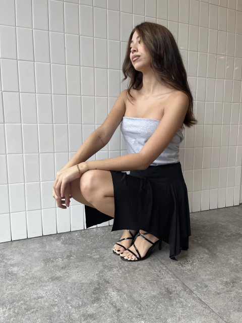 STRAPLESS BASICO GRIS MELANGE