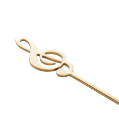 Conjunto 4 Colheres Inox para Chá Music Dourado na internet