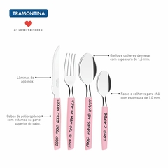 Faqueiro My Lovely Kitchen Rosa - 16pçs - loja online