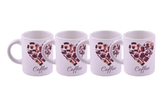 Cj. 4 Mini Canecas Coração Coffee - 85ml na internet