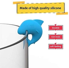 Marcador de Copos Tubarão em Silicone - 6 peças - comprar online