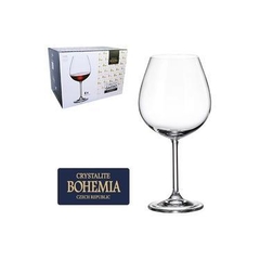 Jogo 6 Taças 650ml Burgundy Gastro/Colibri - Crystalite Bohemia - loja online