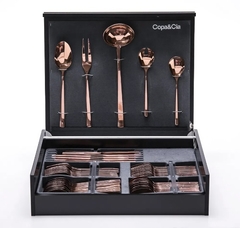 Faqueiro 65 peças Inox Antares Cobre no Estojo – Copa&Cia