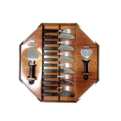 Kit para Pizza 14pcs Tramontina + 6 Pratos Fatia de Pizza - comprar online
